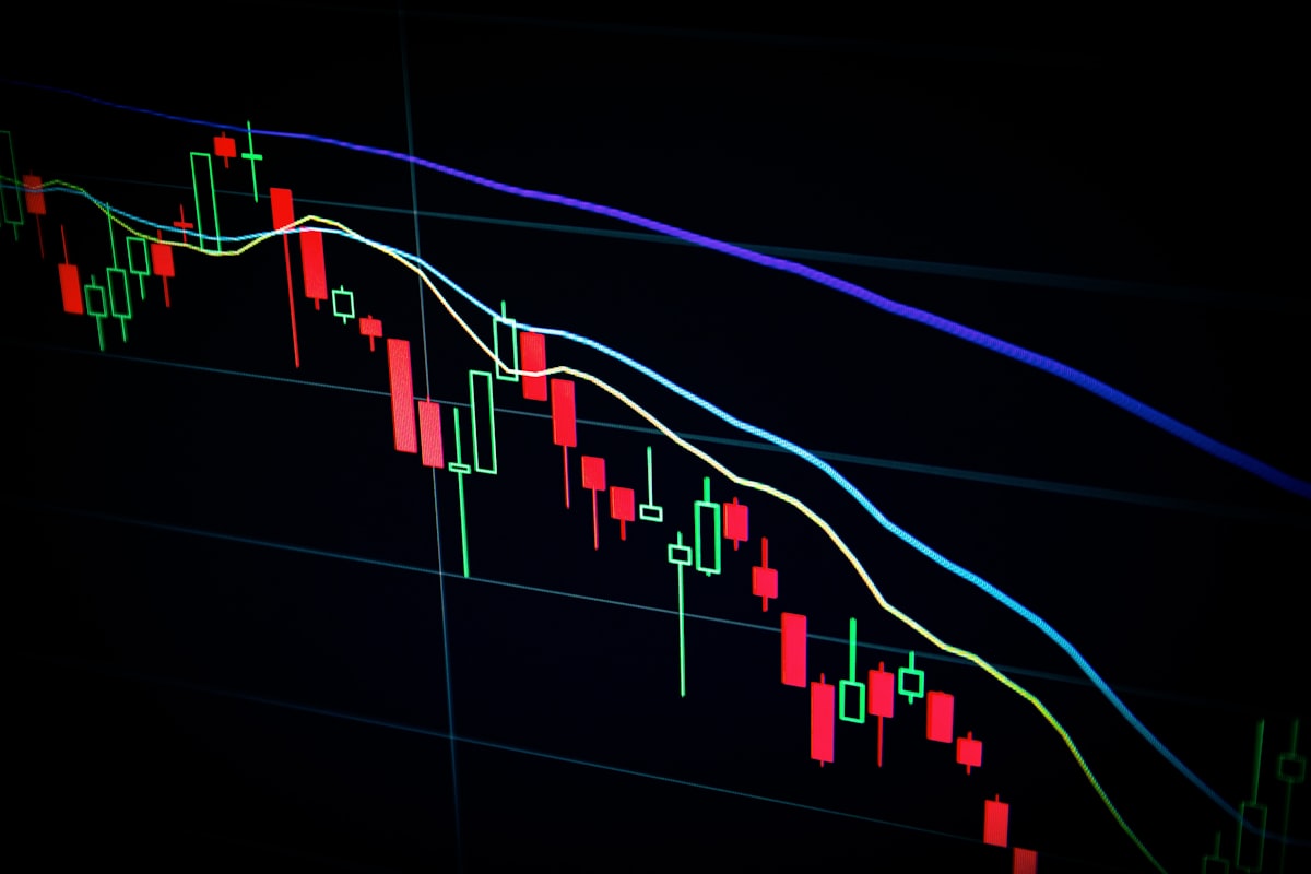Börse mit Kursanzeigen und Handelsdaten